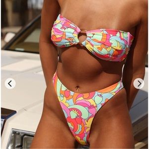 Kulani Kinis Juicy Fruit high leg vintage bikini bottom- medium